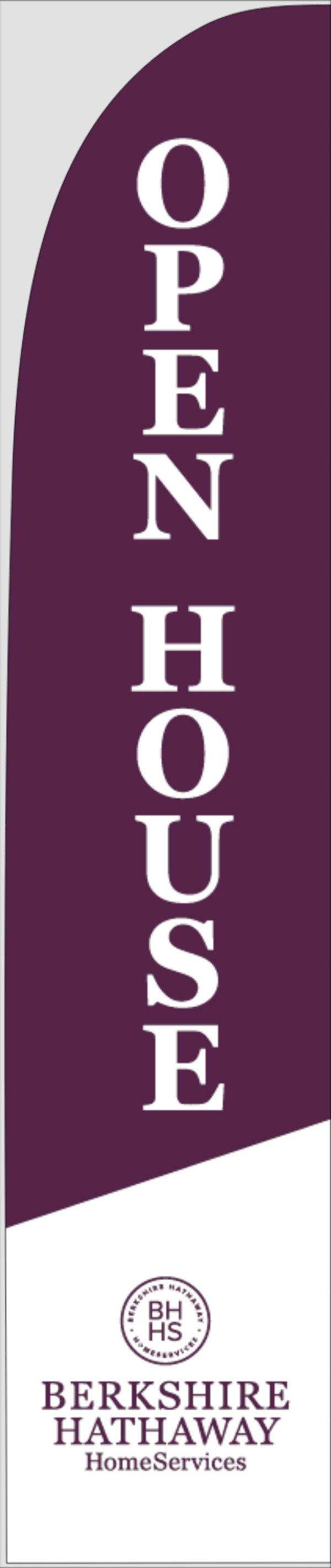 Picture of Open House W/Logo (Cabernet) - 15ft x 3ft Feather Flag