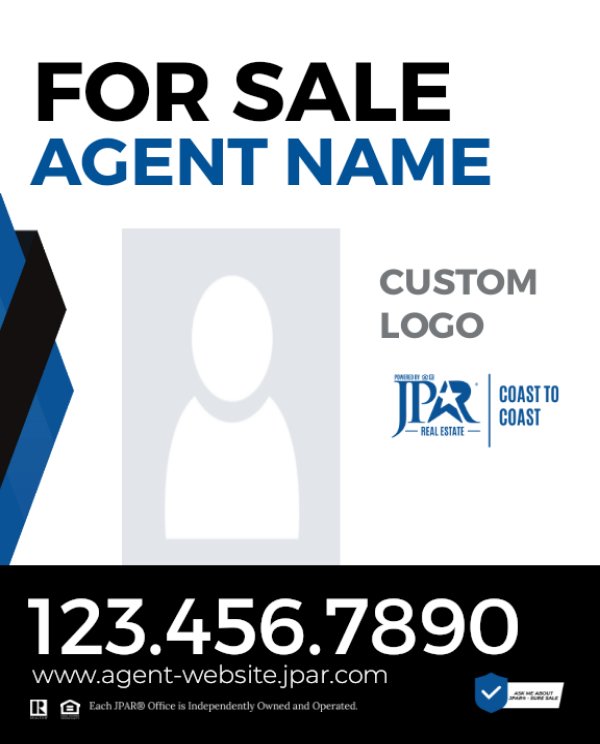 Picture of Agent Photo and Team Logo Vertical Sign - 30" x 24"