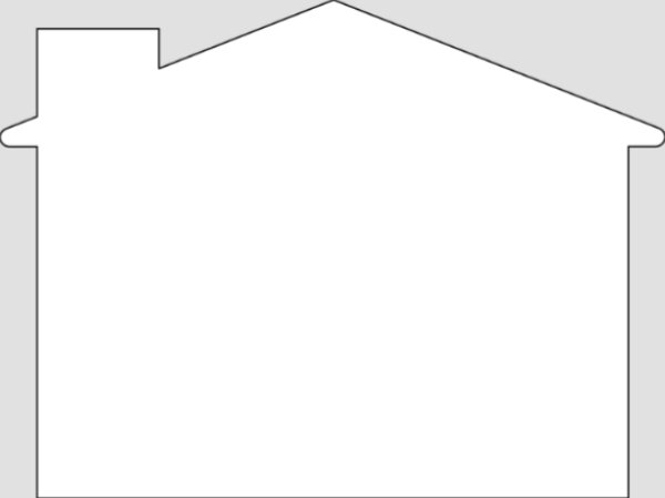 Picture of House Shaped 17" x 20" Yard Sign Template Product