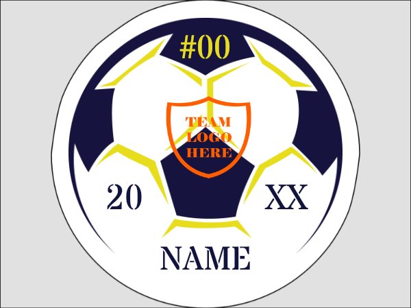 Picture of Circle Shaped Soccer 17" Yard Sign