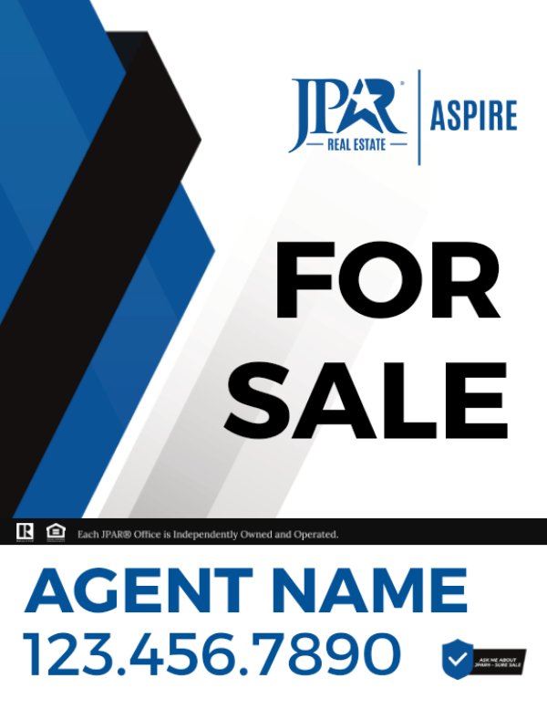 Picture of For Sale Agent Vertical Sign - 24" x 18"