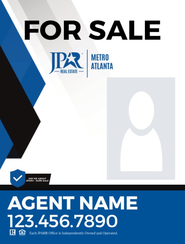 Picture of For Sale Agent Vertical Sign - 24" x 18"