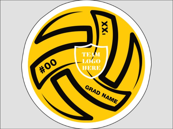 Picture of Circle Shaped Volleyball 17" Yard Sign