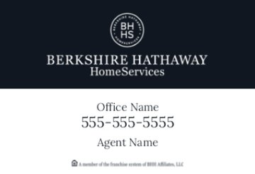 Picture of Design for DBA, Office Number, and Agent Name - Black Background - 12" x 18"
