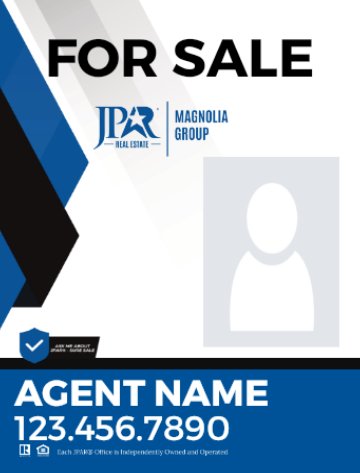 Picture of Agent Photo Vertical Sign - 24" x 18"