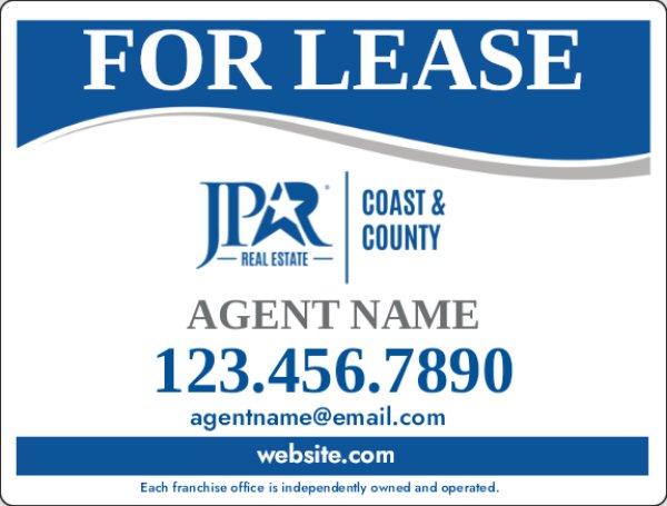 Picture of For Lease Agent Sign - 18" x 24"