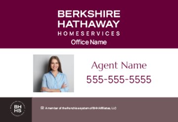 Picture of Design for DBA, Office Number, Agent Number, and Photo - White Background - 12" x 18"