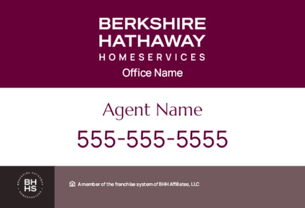 Picture of Design for DBA, Office Number, and Agent Name - White Background - 12" x 18"