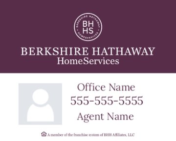Picture of DBA, Office Number, Agent Name, and Agent Photo -  White Background - 24" x 30"
