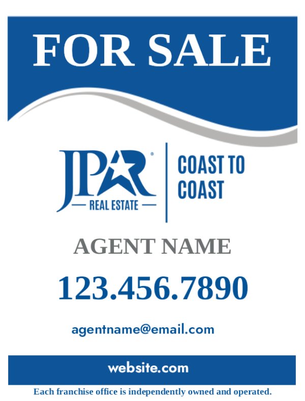 Picture of For Sale Agent Sign - 24" x 18"