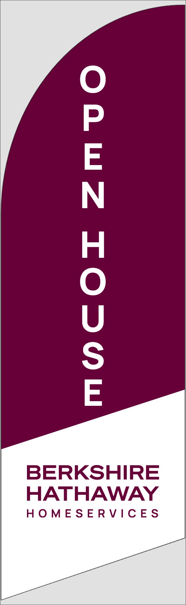 Picture of Open House W/Logo (Cabernet) - 10ft x 2.5ft Feather Flag