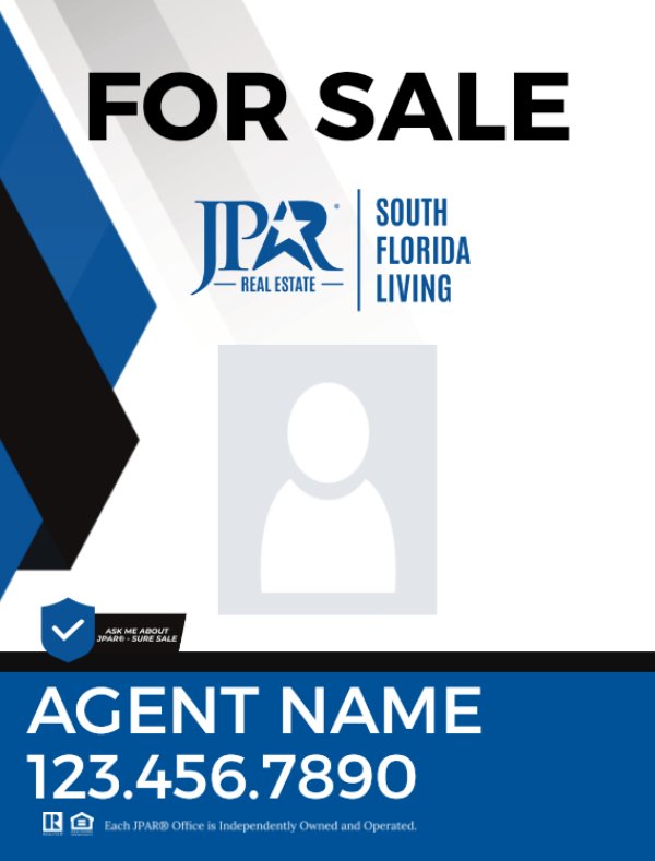 Picture of For Sale Agent Photo Vertical Sign - 24" x 18"