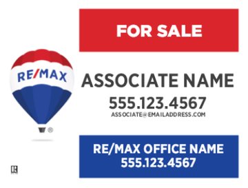 Picture of Large Agent Name Standard Sign - "18 x 24"